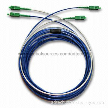 SC-SC Armored Fiber-optic Patch Cable with Single Mode 9/125μm and ≥45dB PC Polishing